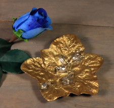 Antique Gilt Silver Bronze Trinket Card Tray Dish Art Nouveau Signed CC HERMANN