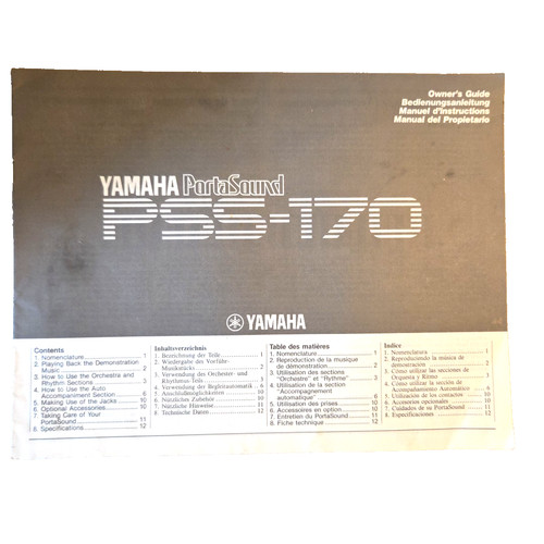 Yamaha pss 170 portasound - pss-170,