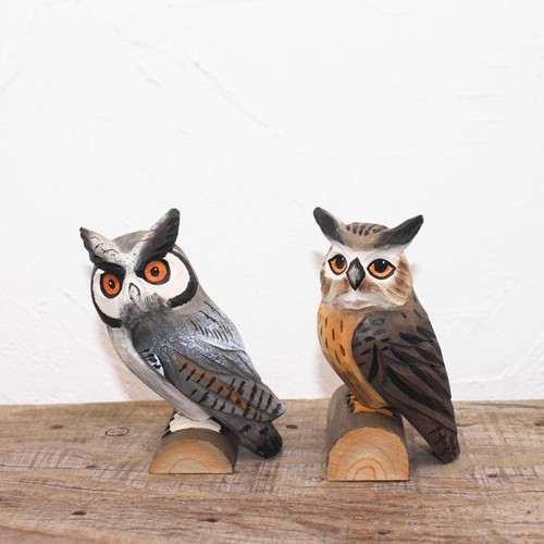 Figurine hibou bois - figurine,