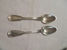 2 cuillères à entremet en argent massif XIX 108 gr orfévre Cottat 1831/1876