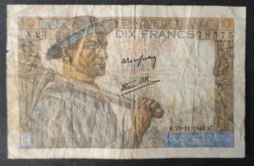 France billet francs - 10,