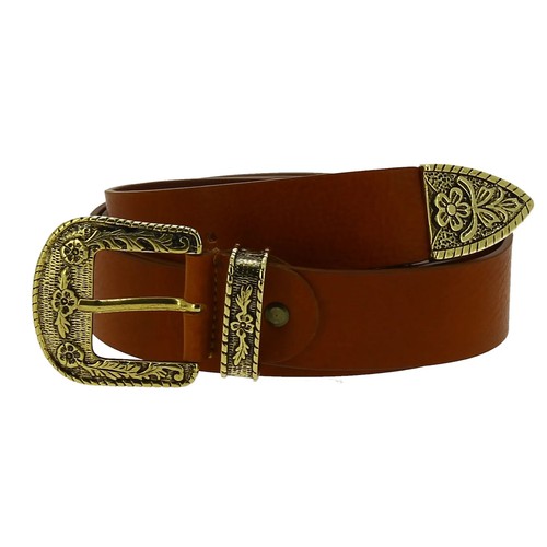 Homme ceinture western cuir - en,