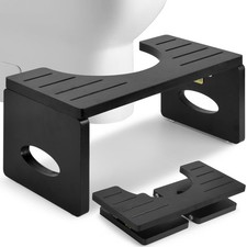 Tabouret de Toilette en Bambou - Pliable Marche Pied Toilette, Ergonomique Ta...