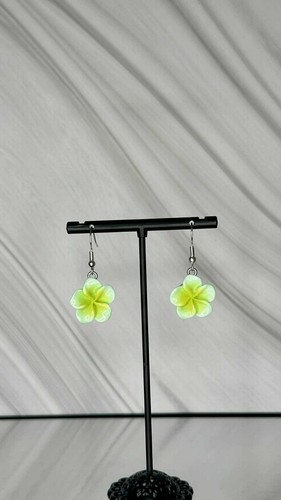 Boucles oreilles plumeria - d'oreilles,