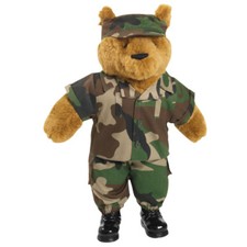 OURS EN PELUCHE COSTUME CHAPEAU UNIFORME MILITAIRE VESTE PANTALON ARMÉE FRANÇAIS