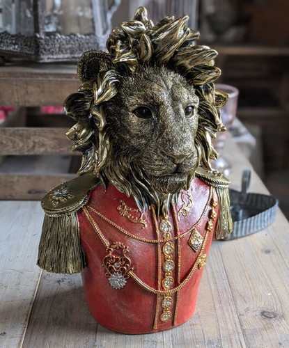 Statue buste lion 37cm haut - statue, de