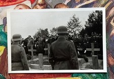 PHOTO WW2 ALLEMANDS WEHRMACHT ENTERREMENT LE TREPORT SEINE MARITIME NORMANDIE !