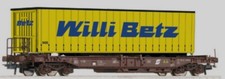 Wagon Kangourou type ’Sdgkkms’ des OBB avec 1 semi « WILLI BETZ » ROCO 66608 -HO