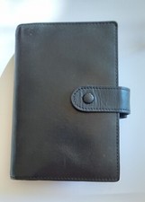 porte agenda MIGNON cuir noir 90's 14cmx18cmx3cm TBE+ index Alphabet Exatime17