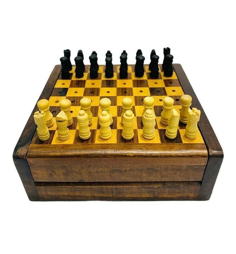 Mini jeu échecs - jeu, bois
