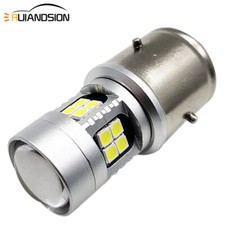 1PC DC 6V-30V BA21D 3030 22 LED Lampe d'ampoule de phare de moto classique Blanc