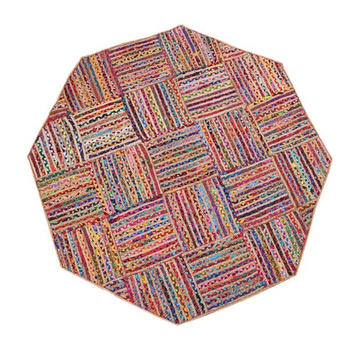 Tapis jute coton tressé - jute,