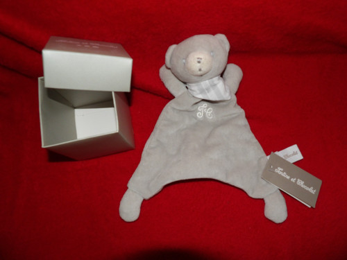 Doudou semi plat ours gris - semi,