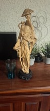 statue asiatique Chinoise ou japonaise en résine ancienne art nouveau