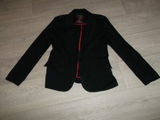 Veste BETTY BARCLAY noire cloutée épaules taille 40 TBE