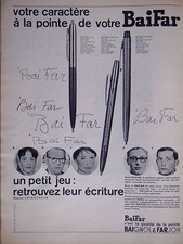PUBLICITÉ STYLO BAIGNOL &