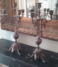 Importante Paire Candélabre