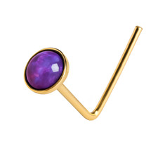 Bijoux piercing coudé opale