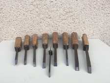 Lot de 9 anciennes bédanes / Goldenberg / Coulaux / Outils anciens