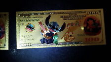 Billet Lilo Stitch OR Collector Yen Gold Doré card carte Goodies Ticket film