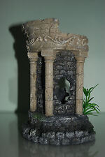 Superbe Aquarium Détaillé Romain Ruine Fontaine Cercle Décoration 15 x 13 X