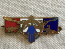 MILITARIA  PUCELLE INSIGNE FORCE FRANCAISE EN AFRIQUE / GUERRE ALGERIE