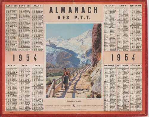 Ancien calendrier almanach - almanach, des