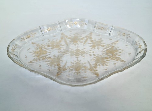 Ancien plateau verre - plateau, en