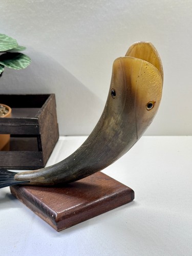 Sculpture poisson corne sur - sculpture,