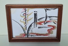Tableau sur papier crayon gras