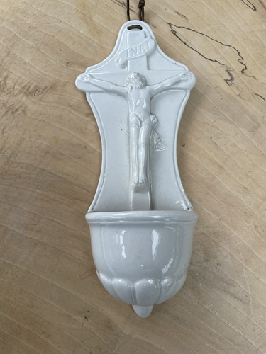 Ancien bénitier faience - en,