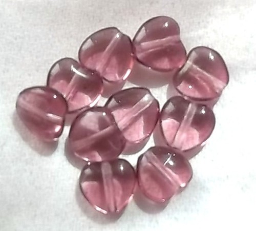 Perles verre coeur - en,