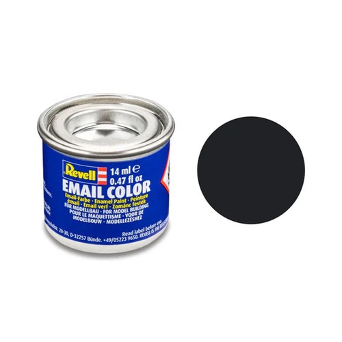 Peinture émail noir mat - noir,