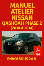 REVUE TECHNIQUE NISSAN QASHQAI 1 PHASE 2 (2010-2014) RTA 805 PDB USB ENVOI 24H !