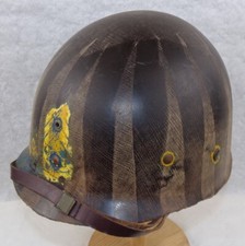 Liner sous-casque M1 sous-officier NCO réutilisé Technical Sergeant US WW2 USM1