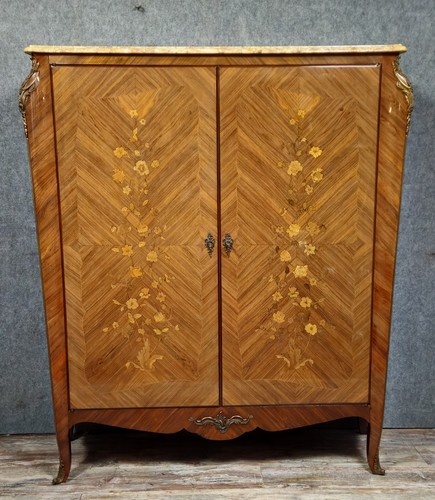 Armoire galbée style louis - louis, xv