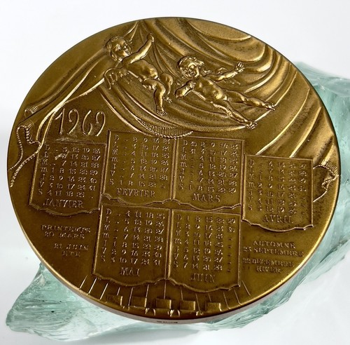 Médaille bronze signé - signé, simon