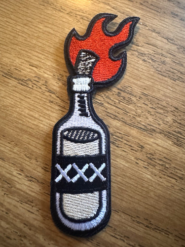 Flaming molotov cocktail - cocktail,