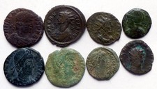 Lot de 8 monnaies romaines à classer (110-31)