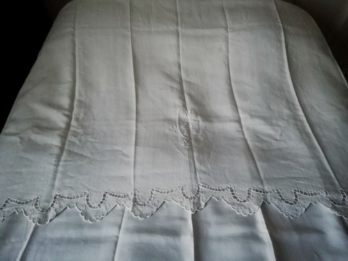 Ancien grand drap lin - en,