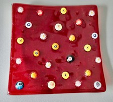 Murano Coupelle Vide Poche Verre Millefiori Sulfure Presse Papier Bonbon.