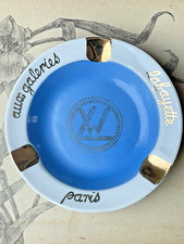 Ancien Cendrier Wagons lits en porcelaine de Limoges Galeries Lafayette Paris