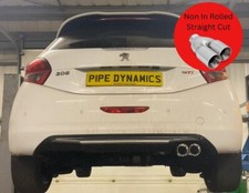 PIPE DYNAMICS Peugeot 208 Gti 1.6i 200 HP 13-18 Arrière Boite Silencieux Delete