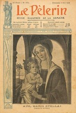 AVE MARIS STELLA / VIERGE MARIE / TABLEAU DE BOTTICELLI / ILLUSTRATION 1908