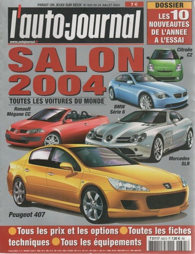 Auto journal 2003 625 - 625, salon