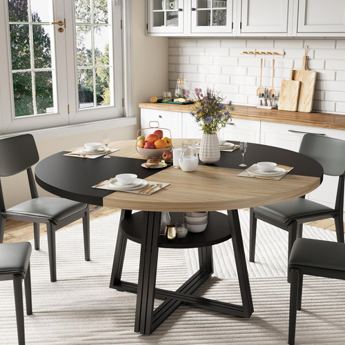 Farmhouse round dining table - farmhouse,