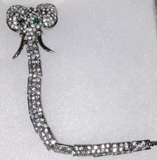 Silver Rhinestone Elephant