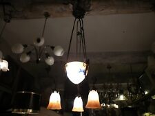 Lustre d'époque Art Déco 1930 signée Noverdy France, pour Jean Noverdy