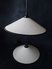 X2 Lampe Suspension Design Métal Blanc perforé DLG Matégot loft vintage 70 80s