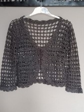 Gilet Habillé, Actuelle, Noir Argenté, Taille 38